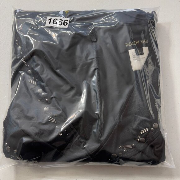 Tadashi Shoji Beaded Bandage Bodycon Cocktail V-neck Midi Dress Women's L - Picture 12 of 12